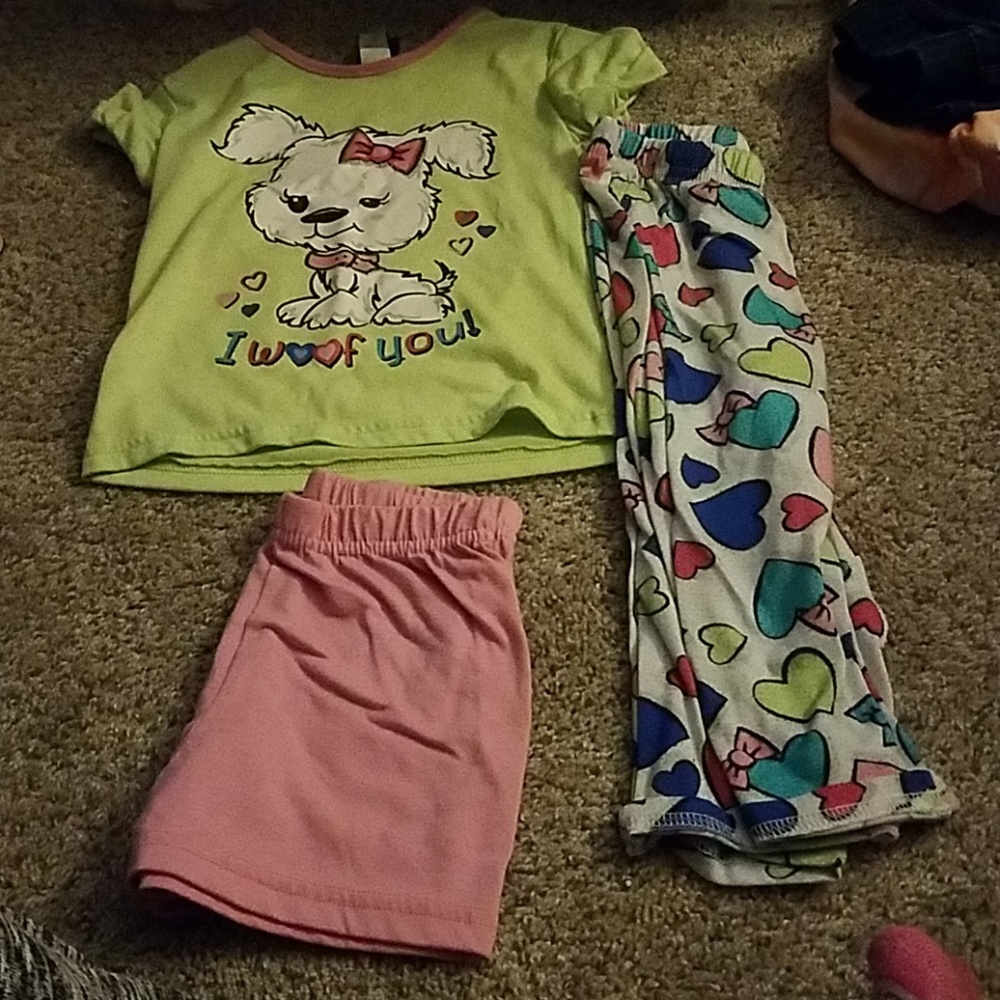 Girls 3 piece pajamas